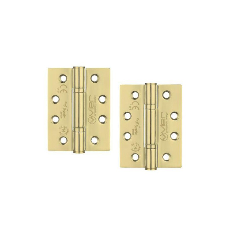 Zawias do drzwi 102x76mm stal nierdzewna INOX złoty połysk splatany 2 szt.