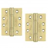 Zawias do drzwi 102x76mm stal nierdzewna INOX złoty połysk splatany 2 szt.