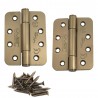 Zawias do drzwi 102x76mm stal nierdzewna INOX miedziany splatany 2szt.