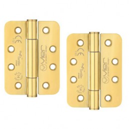 Zawias do drzwi 102x76mm stal nierdzewna INOX złoty splatany 2szt.