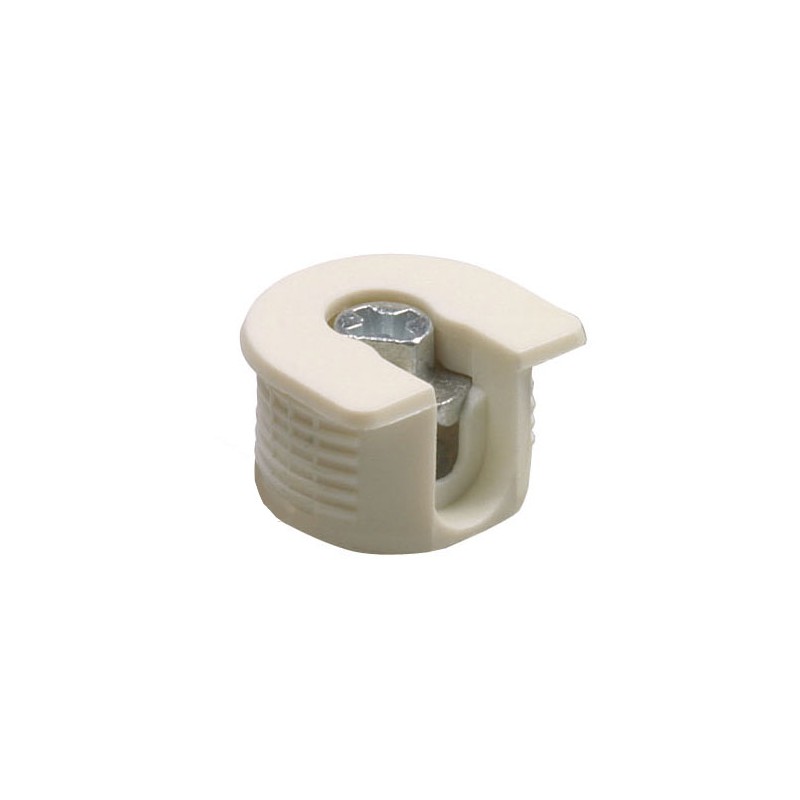 Złącze meblowe 20mm M6 plastik białe mod.40