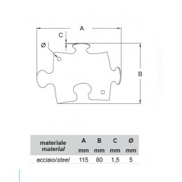 Wieszak PUZZLE czerwony (517)