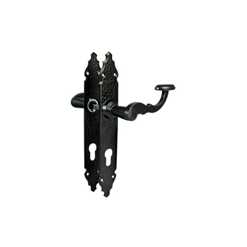 Klamka czarna na wkładkę 70mm długi szyld 280x45 mod. AMIG 100PEB