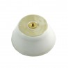Gałka meblowa ceramiczna Botanic 50mm biało szara motyw kwiatowy IT-P36