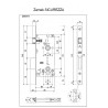 Zamek łazienkowy 85/50 F22 niklowany SICUREZZA 2.0