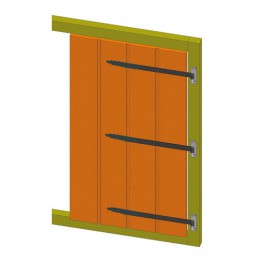 Zawias pasowy 7010-450 ozdobny czarny