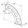 Wspornik półki stalowy biały 190x180mm mod. BOOMERANG 20 2szt.