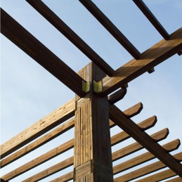 Łącznik kątowy do belek 80x80x100x2,2mm żółty ocynk mod.304