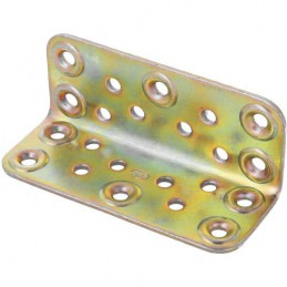 Łącznik kątowy do belek 40x40x100x2,2mm żółty ocynk mod.304