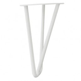Noga Hairpin 16cm stalowa biała B16