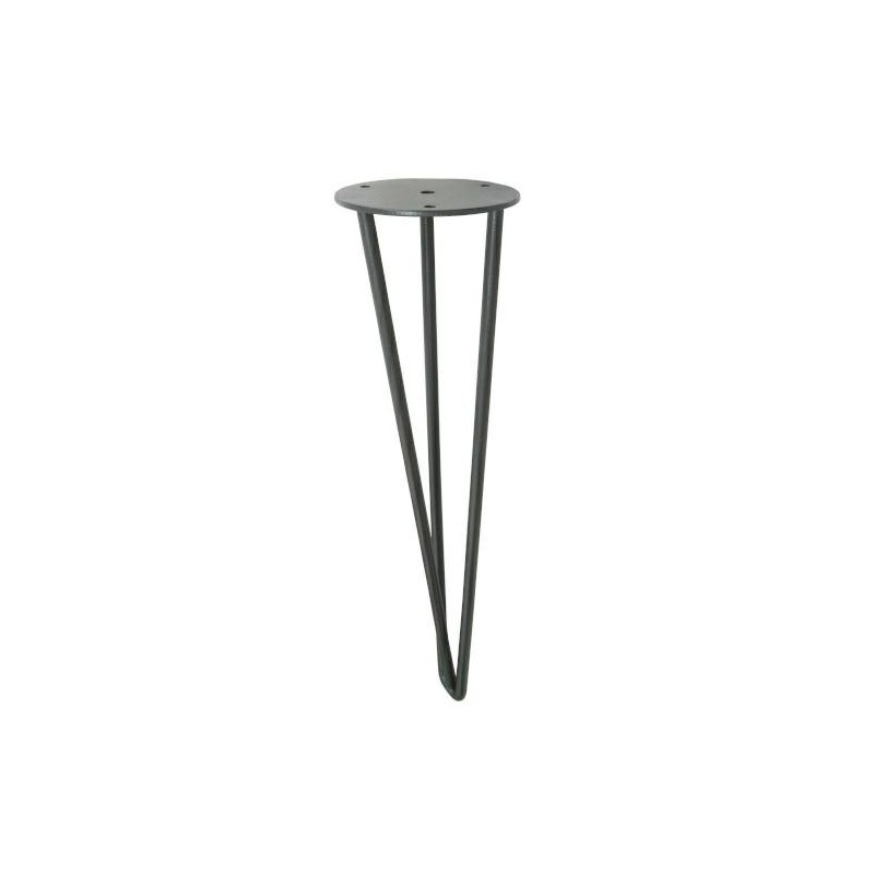 Noga Hairpin 40cm stalowa szara G40