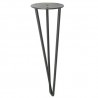 Noga Hairpin 40cm stalowa szara G40