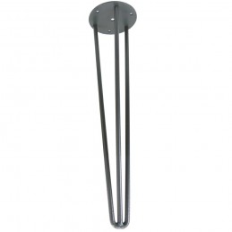 Noga Hairpin 40cm stalowa szara G40