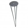 Noga Hairpin 71cm stalowa szara G71