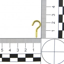 Hak półpełny haczyk wkręcany 2x23mm mosiądzowany 21szt.