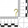 Hak półpełny haczyk wkręcany 2x23mm mosiądzowany 21szt.