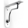 Wspornik półki stalowy biały/chrom 110x140mm PALLADIO 14