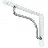 Wspornik półki stalowy biały/chrom 180x230mm PALLADIO 23
