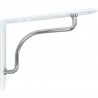 Wspornik półki stalowy biały/chrom 180x230mm PALLADIO 23
