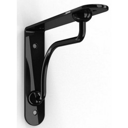 Wspornik półki stalowy czarny 180x230mm PALLADIO 23