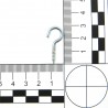 Hak półpełny haczyk wkręcany 2,5x29mm cynkowany 26szt.