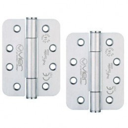 Zawias do drzwi 102x76mm stal nierdzewna INOX chrom satyna splatany 2szt.