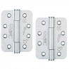 Zawias do drzwi 102x76mm stal nierdzewna INOX chrom satyna splatany 2szt.