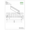 Wrzutnia na listy mod.2 342x73mm INOX DIS