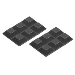 Odbojnik przyklejany Stoper meblowy 20x20mm czarny 12szt. DIS mod.413