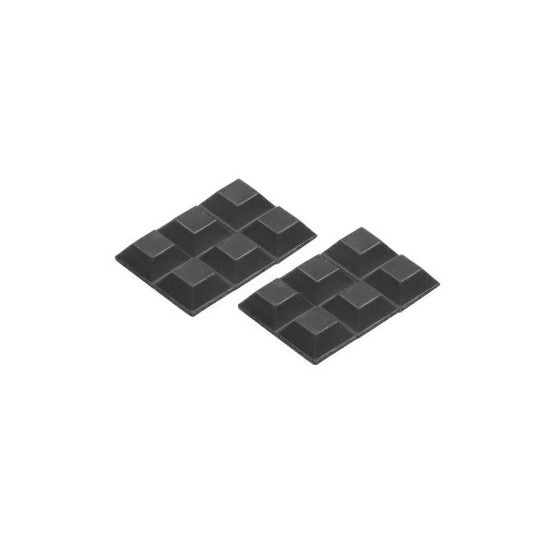 Odbojnik przyklejany Stoper meblowy 20x20mm czarny 12szt. DIS mod.413