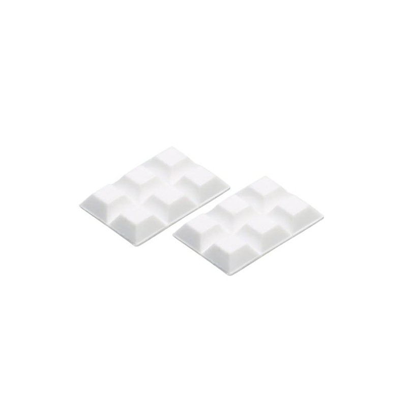 Odbojnik przyklejany Stoper meblowy 20x20mm biały 12szt. DIS mod.413