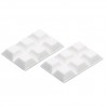 Odbojnik przyklejany Stoper meblowy 20x20mm biały 12szt. DIS mod.413
