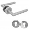 Klamka z rozetami na wkładkę 53mm INOX mod. AMIG 7RBX economic