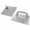 Klamka do WC 47mm na szyldzie 180x180mm INOX mod. 3CW47