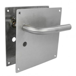 Klamka do WC 47mm na szyldzie 180x180mm INOX mod. 4CW47
