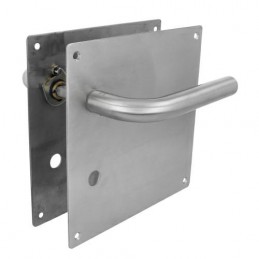 Klamka do WC 70mm na szyldzie 180x180mm INOX mod.4CW70