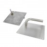 Klamka ze stali nierdzewnej INOX na szyldzie 180x180mm mod. 20C AMIG