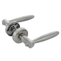 Klamka ze stali nierdzewnej INOX na okrągłym szyldzie 53mm mod. 22R INOX