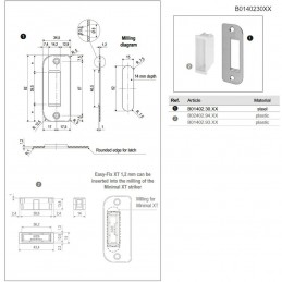 Zaczep EASY-FIX 1,2mm najazd X13 chr.mat