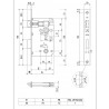 Zamek łazienkowy 70/50 mosiądzowany czoło 20x188 prost. PATENT Piccola