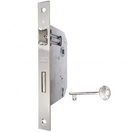 Zamek na klucz 70/60 niklowany F20x188 prost. PATENT Piccola