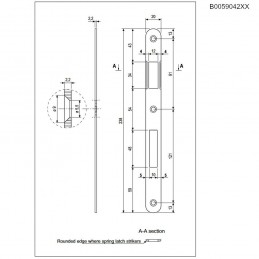 Zaczep PATENT F20/238 okr. końce n.brąz