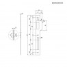 Zaczep 22x194mm z najazdem 10mm niklowany mod. PATENT