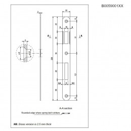Zaczep PATENT F22/238 okr. końce mosiąd.