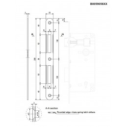 Zaczep PATENT F22/238 okr. końce n.brąz