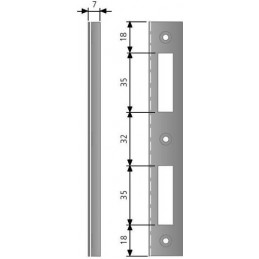 Zaczep kątowy 20x138x7mm brązowy do zamków PATENT Piccola