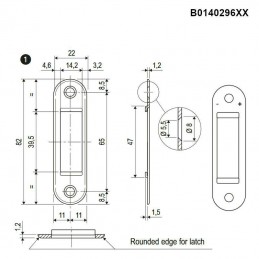 Zaczep EASY-FIX 22/82 1,2mm reg biały