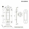 Zaczep EASY-FIX 22x82x1,2mm z regulacją brąz