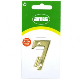 Numer 7 - 5cm mosiężny