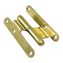 Zawias do drzwi 95x52mm stal mosiądzowany łamany rozłączny LEWY (pl) mod. 2